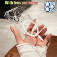 thumbnail image 2 of With Lens Protector Clear Acrylic Case For Magsafe For iPhone 15 14 13 12 11 Pro Max 15 Plus Magnetic Wireless Charging Case Clear For iphone15Promax, 2 of 6