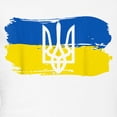 thumbnail image 3 of CafePress - I Stand With Ukraine Flag Emblem Map Patri Pajamas - Women's Short Sleeve Print T-Shirt and Pants Light Cotton Pajama Set, 3 of 7