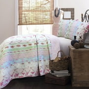Cozy Line Home Fashions Floral Cotton Reversible Quilt Sets, Full/Queen, 3-Pieces