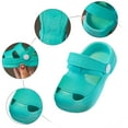 thumbnail image 4 of Hessimy Kids Slides Teens Non-Slip Cushioned Thick Sole Slippers Open-Toe Sandals Solid Color Letter Prnted Home Beach Pool Shower Shoes orthopedic slippers kids(Mint Green,7), 4 of 5