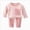 Pink, variant on Newborn Baby Boy Clothes Waffle Striped Long Sleeve Sweatshirt Pullover Tops and Pants Sets Fall Winter Outfits(Coffee,1-2 Years)
