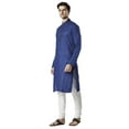 thumbnail image 3 of Ethnix Men's Indian Royal All-Over Embroidered Festive Kurta Tunic Pajama Set; Navy Blue; MD, 3 of 4