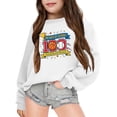 thumbnail image 2 of IWRICH Kids 100 Days of School Scoring Big with 100 Days Sweatshirts Baseball Graphic Tops,Size 3-14 Years White 160, 2 of 4