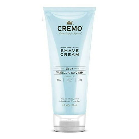 Cremo Vanilla Orchid Moisturizing Shave Cream, Astonishingly Superior Ultra-Slick Shaving Cream for Women Fights Nicks, Cuts and Razor Burn, 6 Fl Oz