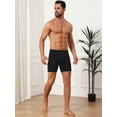 thumbnail image 4 of DARING DIVA Men's Elastic Waistband Soft Mid-Waisted Solid Underwear 34 Black, 4 of 7