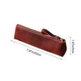 thumbnail image 4 of Under $1 Pencil Case, Vintage Handmade Soft Faux Leather Large Capacity Zipper Pen Pouch, Stylish Stationery Organizer for College Office Travel by PALIFEUR, 4 of 7