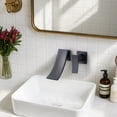 thumbnail image 4 of Wowow Matte Black Single Handle Wall Mounted Bathroom Faucet Rough in Valve Included, 4 of 9