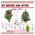 thumbnail image 7 of Small Christmas Tree with Lights | Christmas Tree with 57 PE Tips, 8 Pinecones, 8 Berries, 45 Lights | Fluffy Pre-Decorated 2ft Xmas Tree - Add Festival Touch | Green Mini Christmas Tree, 7 of 7