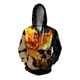 thumbnail image 3 of Sudadera con capucha cómoda y con estampado de calavera personalizada para hombre, con cremallera, de gran tamaño, moderna y versátil, 3 of 4