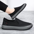 thumbnail image 5 of HTHLVMD Men's Mesh Slip-On Loafers, Breathable Casual Shoes, Lightweight Walking Shoes, Slip On Shoes for Men Orthopedic Walking Loafers With Arch Support Canvas Shoe Casual, Black 7, 5 of 7