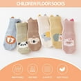 thumbnail image 3 of Baby Toddler Grip Socks Non Slip Stripe Seamless Crew Ankle Cotton Socks for Infant Boys Girls, 3 of 6