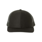 Richardson - Adjustable Snapback Trucker Cap - 112 - Black - Size: OSFM