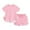 Pink, variant on HAOYUNL Kids Top and Shorts Set Trendy Korean Style Short-Sleeves for Baby Girls