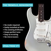 Vega-Trem VT1 Ultra-Trem 2-Points Stratocaster Guitar Tremolo Bridge For Strat No Mods Easy Installation Glossy, Right