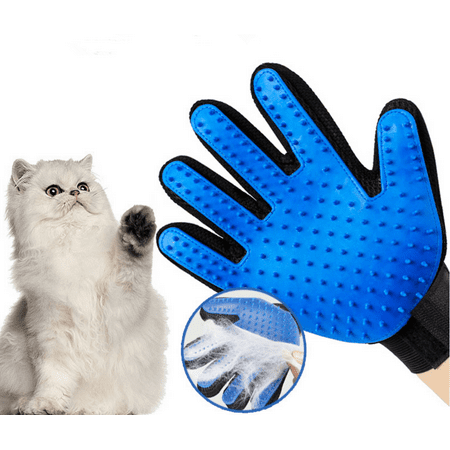 Pet Scilicon Grooming Glove with Hair Removal for Cats & Dogs (one pair for right hand from