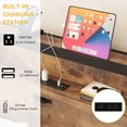 thumbnail image 3 of Dextrus King Size Bed Frame, Platform Bed with Storage Headboard, LED Light Strip, USB Ports & Charging Outlets, Four Storage Drawers, No Box Spring Needed, Easy Assembly - Vintage Brown, 3 of 5