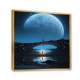 thumbnail image 2 of Designart "The Blue Moon Is Blue I" Fantasy Floater Framed Canvas Wall Art, 2 of 7