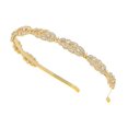 thumbnail image 1 of Oriamour - Diadema de novia con diseño de flores y cristales de estrás (dorado), 1 of 1