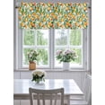thumbnail image 4 of Curtain Valance for Windows,Summer Watercolor Lemon Green Leaf Kitchen Valances Rod Pocket Short Curtains,Plant Flower Seamless Window Treatment Panel for Bedroom Bathroom 60"x18", 4 of 7