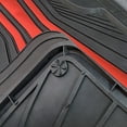 thumbnail image 5 of Auto Drive 4-Piece Black & Red All-Weather Rubber Floor Mat Set – Heavy Duty Universal Trim-to-Fit Car, Suv & Truck Mats, 5 of 6