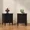 Black Set, variant on 20''Night Stand Set of 2, Mid Century Nightstands with 2 Drawers and Solid Wood Legs, End Table Side Table for Small Space, Bedroom,Blue