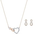 thumbnail image 1 of Conjunto de joyas: collar y pendientes Swarovski Infinity con cristales, 1 of 4