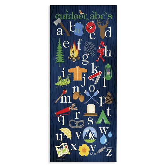 Stupell Industries Farmhouse Outdoor Abc'S Canvas Art, 20 x 48, by Stephanie Workman Marrott