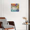 thumbnail image 2 of Square Wall Clock,Hanging Orchids And Flowers With Colorful Blooms Cascading,Silent Non-Ticking Wall Clock Decor for Home Office Kitchen Living Room Bedroom(12inch), 2 of 4