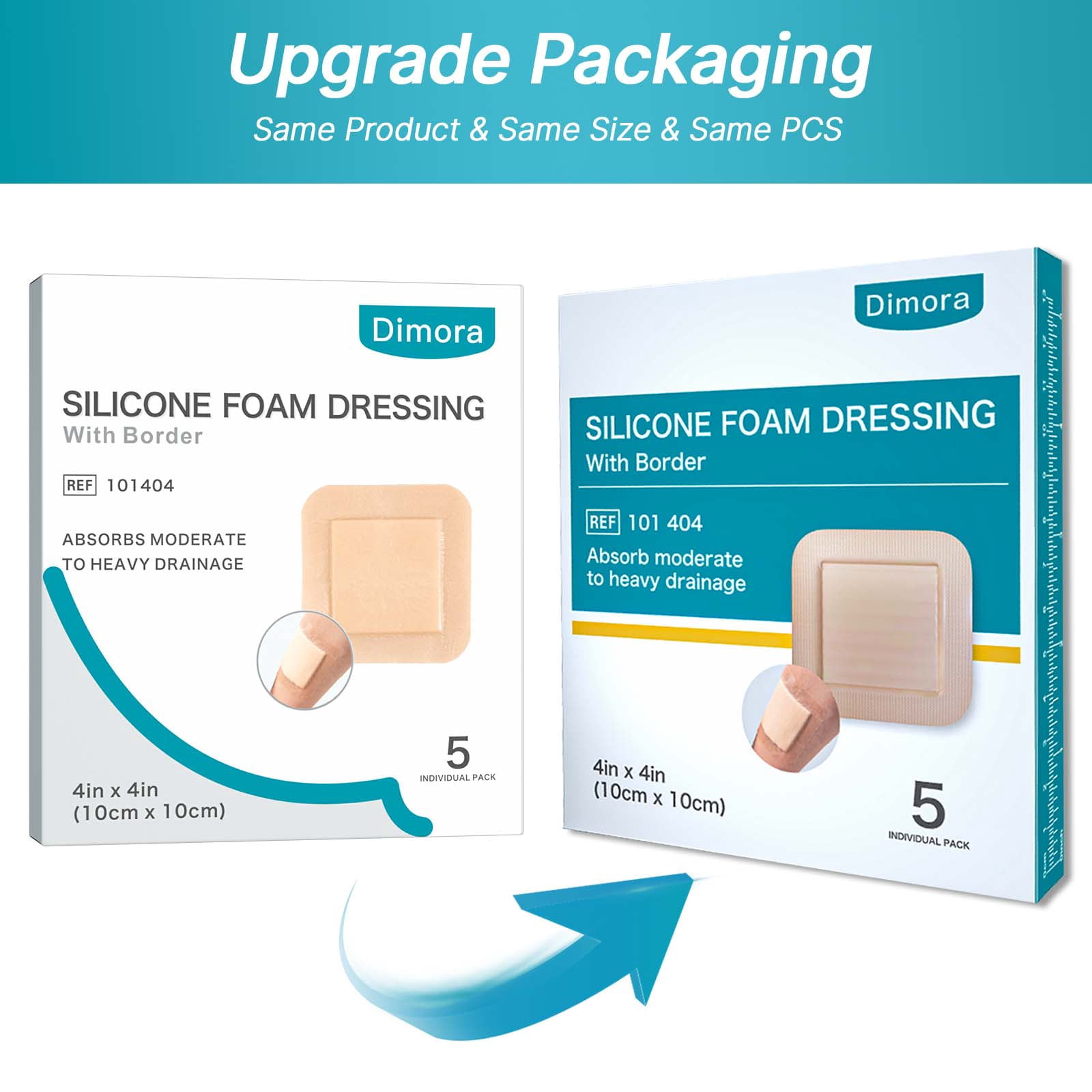 dimora silver alginate dressing Dimora Silver Aginate Wound Dressing 4" x 4" 10 pack- Highly Absorbent, Ideal for Moderate to Heavy Exudate Wounds