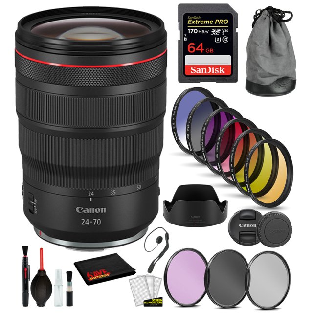 Canon RF 24-70mm f/2.8L IS USM Lens with Professional Bundle Bundle Deal Kit