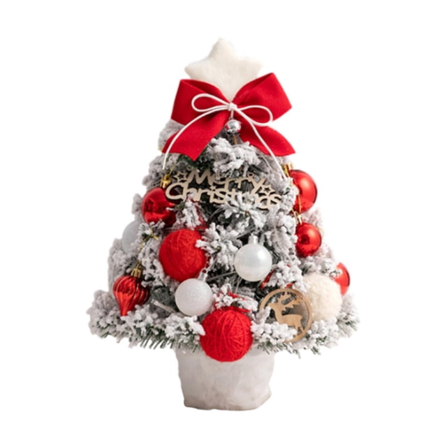 Mini árbol de Navidad con luz, decoración de mesa, manualidades en miniatura para fiestas. 35 cm 1378 pulgadas