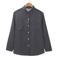 thumbnail image 4 of ManxiVoo Womens Spring Summer Long Sleeve Shirt Breathable Loose Fit Top for Casual and Office Wear M Size Dark Gray, 4 of 9