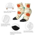 thumbnail image 5 of Rateoe Vintage Bowling Pattern Quarter Crew Socks,Toe Seamed Ankle Socks,Cotton Cushioned Breathable Athletic Crew Sports Socks, 5 of 7