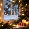 thumbnail image 4 of JeashCHAT Clear Acrylic Christmas Ornaments, Transparent Icicle Drop Hanging Ornaments with Glitter Sequins, Christmas Tree Decorations Xmas Gifts, 4 of 6