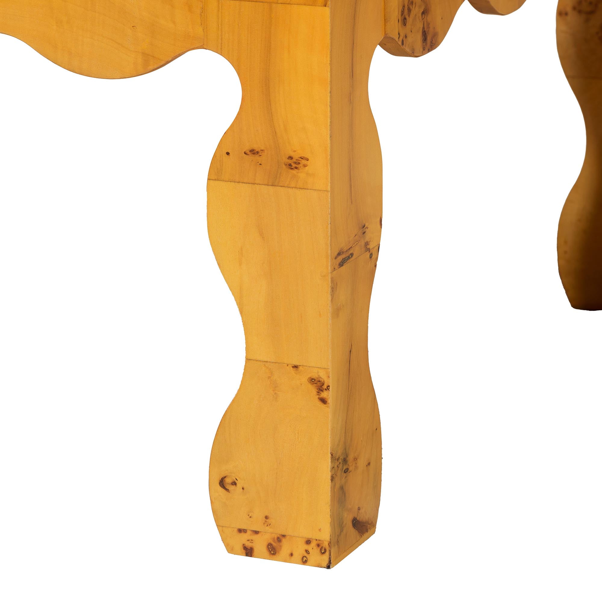 bali & pari Huxley Modern Coffee Table, Light Mappa Burl