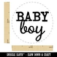 thumbnail image 2 of Baby Boy Fun Text Self-Inking Rubber Stamp Ink Stamper - Green Ink - Medium 1 Inch, 2 of 7
