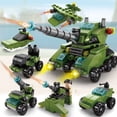 thumbnail image 5 of Compatible con ladrillos Lego, partículas pequeñas, cuerpo de bomberos, policía, tanque militar, bloques de construcción, juguetes educativos para niños ensamblados, 5 of 5
