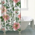 thumbnail image 4 of Waterproof Beautiful Colorful Floral Shower Curtain 72x72 Inch Boho Style Polyester Unique Shower Curtain for Bathroom Hotel Home Decor with 12 Plastic Hooks, 4 of 5