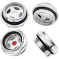 thumbnail image 4 of HUGFEGWE 4Pcs Air compressor Oil Sight Glass 1 Inch NPT Oil Liquid Level Gauge Male Threaded Aluminum Alloy Oil Indicator Window For Air Compressor Gearbox Tan CJB91-55240, 4 of 7