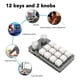 thumbnail image 5 of Mini teclado 12 teclas 2 perillas Conexión USB o BT Interruptor azul Teclado programable Plug and Play para videojuegos Office Media, 5 of 8