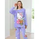 thumbnail image 2 of Conjunto De Pijama Para Mujer Con Estampado De Dibujos, 2 of 8