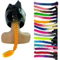 thumbnail image 1 of Hai Hong Helmet Hair Helmet Pigtails Gradient Ramp Helmet Ponytail with Suction Cup for Motorcycle Bike Ombre Color 2PCS, 1 of 6