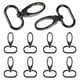 thumbnail image 5 of Injueey 10 pack/lote ganchos mosquetón Premium llavero moderno y duradero para bolsos y correas duradero Artesanía negro, 5 of 6