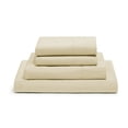 thumbnail image 3 of Virtu Bed Sheets Set, Deep Pocket Rayon Derived from Bamboo Blend Cooling 4 Piece Twin Sheets sets, Cream, 3 of 7