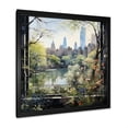 thumbnail image 2 of Designart "Central Park Views New York's Green Heart I" Cityscapes Framed Wall Art Decor - Industrial Green New York City Entryway Framed Wall Art Print, 2 of 6