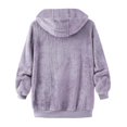 thumbnail image 4 of Aboser Womens Fuzzy Fleece Jacket Zip Up Winter Coat Warm Long Sleeve Hoodies Classic Fit Fluffy Jackets Comfy Soft Outerwear, 4 of 6