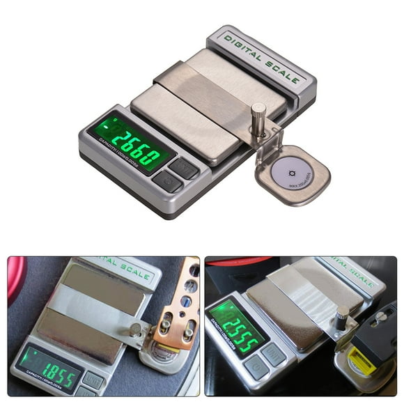 Escala de fuerza Precisión Plato giratorio Fono LP Stylus Force Escala digital Medidor de presión Balance electrónico Mecanismo 0.005 g Precisión 5 dígitos Pantalla LCD con una bolsa de almacenamiento Tomshoo Escala de fuerza