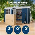 thumbnail image 6 of 10X8 FT Storage Shed,Outdoor Storage Shed with Windows & Double Doors,Outdoor Tool Shed with 450 Cu Ft Space,Metal Sheds Outdoor Storage for Garden, Backyard, Patio and Backyard, 6 of 8