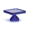 thumbnail image 2 of Mosser Glass Elizabeth Square Cake Plate Stand in Cobalt Blue, 2 of 6