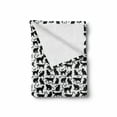 thumbnail image 2 of Cat Soft Flannel Fleece Throw Blanket, Black Silhouettes in Different Positions Friendly Furry Feline Domestic Pet, Cozy Plush for Indoor and Outdoor Use, 60" x 80", Black White, by Ambesonne, 2 of 6